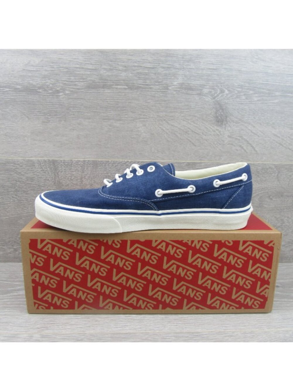Vans Authentic Boat Lifestyle Shoes Men's Size 10 Navy Blue NEW - Picture 3 of 16